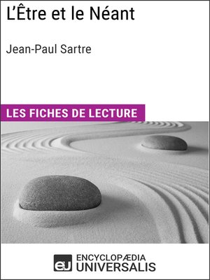cover image of L'Être et le Néant de Jean-Paul Sartre